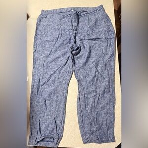 Old Navy High Waisted Chambray Cropped Pants